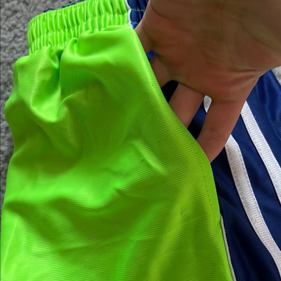 Neon Green Kids Athletic Shorts - Picture 3 of 9